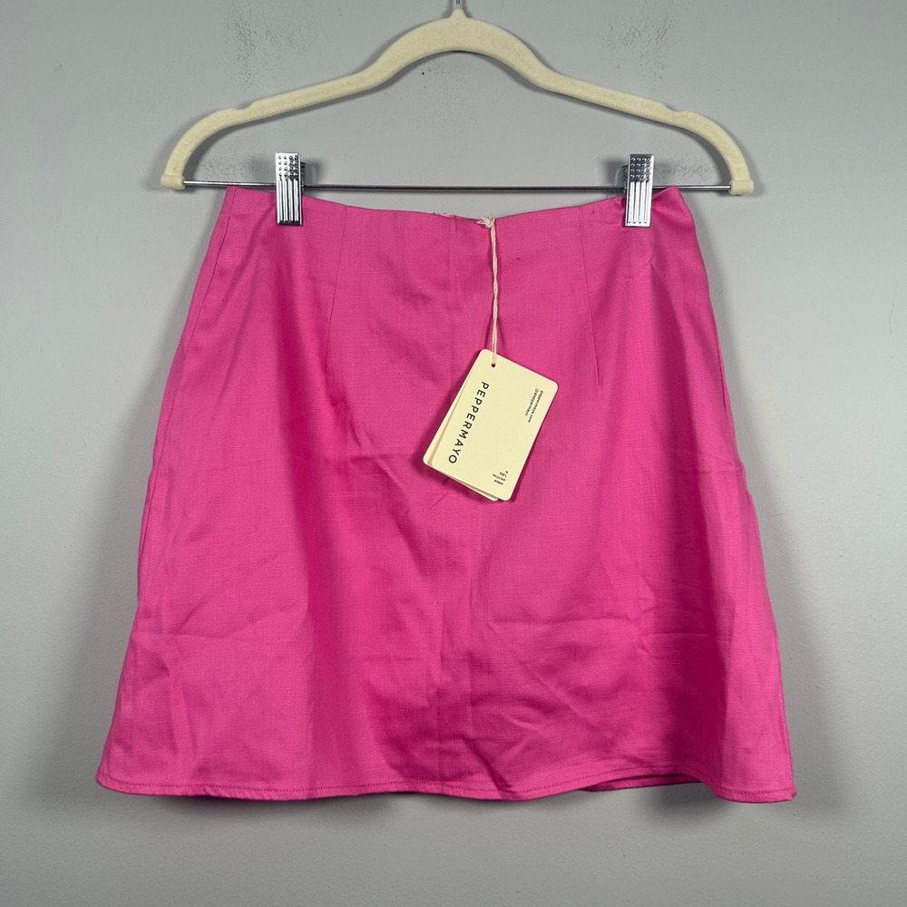 Peppermayo Rooftop Drinks Mini Skirt Womens US 4 UK 8 Pink A-Line Girly Party